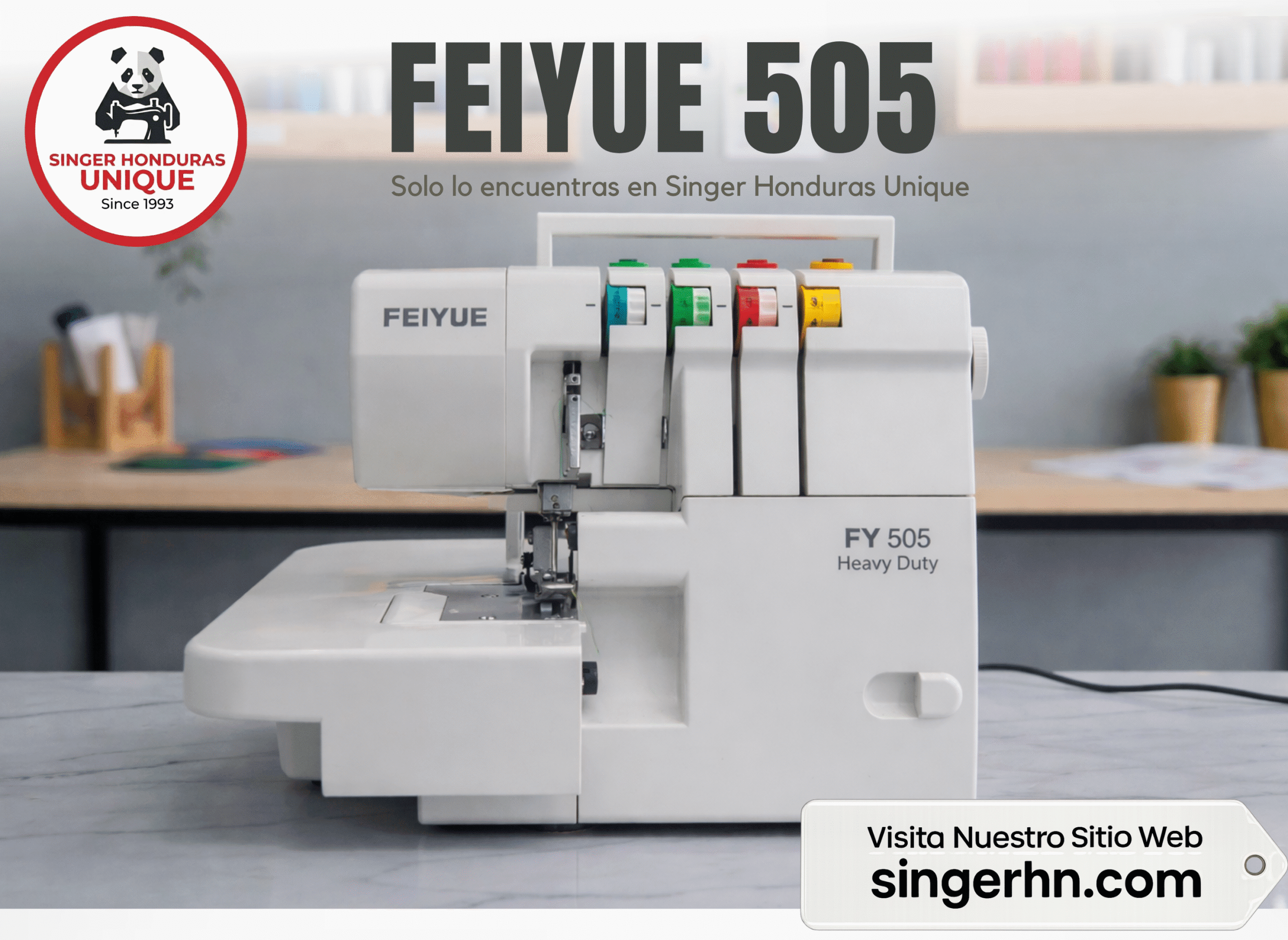 FEIYUE 505 – Máquina Sorgeteadora Heavy Duty de 4 Hilos