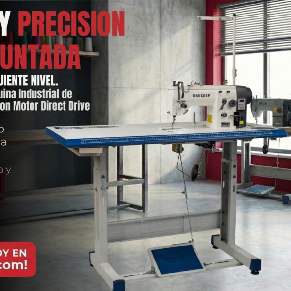 UNIQUE UN20U53-DD – Máquina Industrial de Puntada Recta y Zig-Zag con Motor Direct Drive