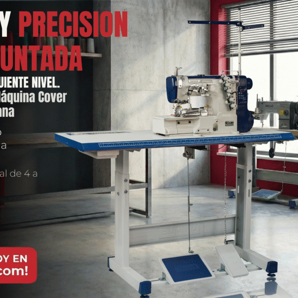 UNIQUE GK562E-02BB – Máquina Cover Industrial de Cama Plana