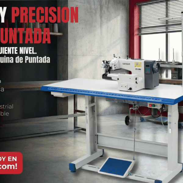 UNIQUE UN360DD – Máquina de Puntada Invisible Industrial con Motor Direct Drive