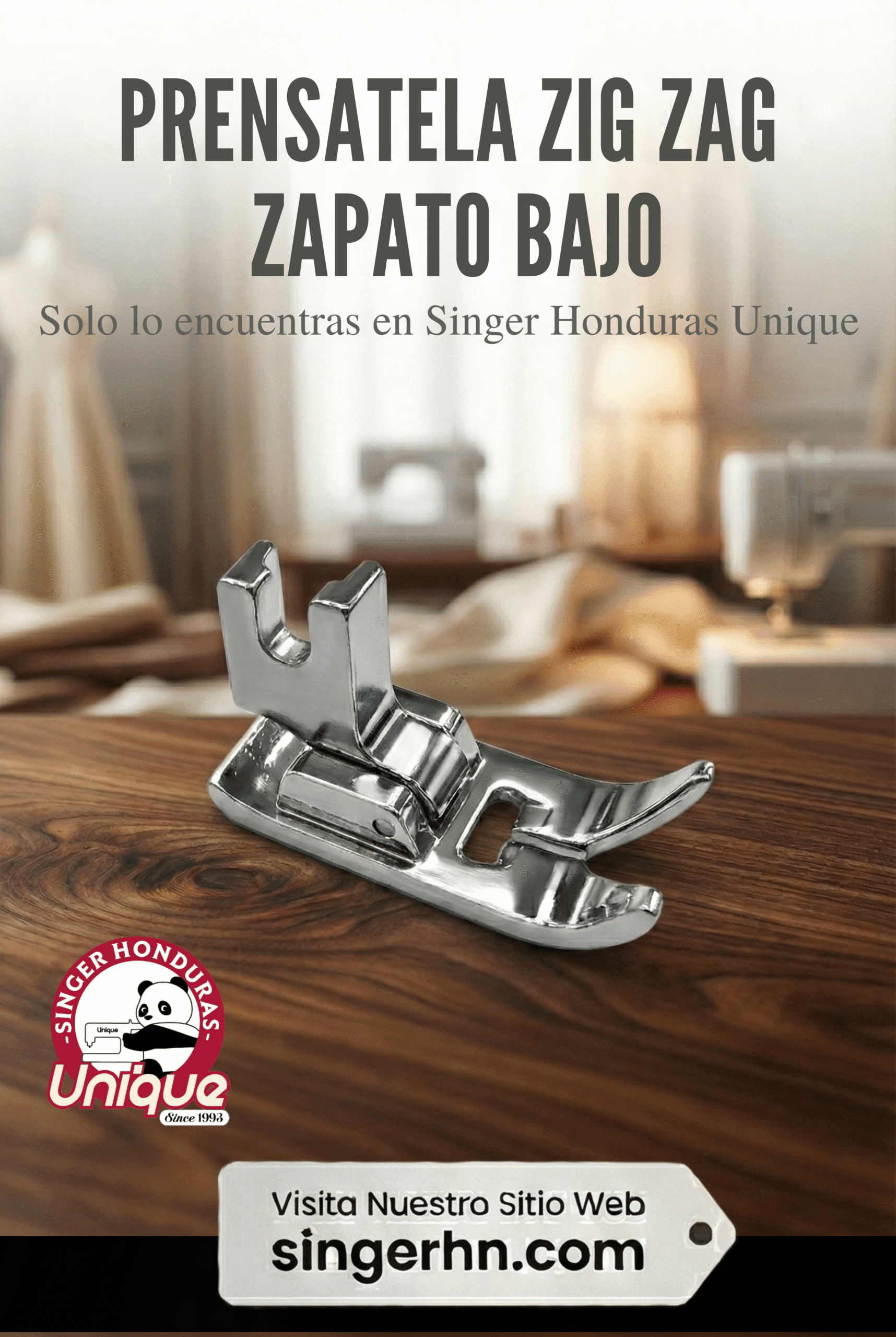 PRENSATELA ZIG ZAG ZAPATO BAJO DOMESTICO