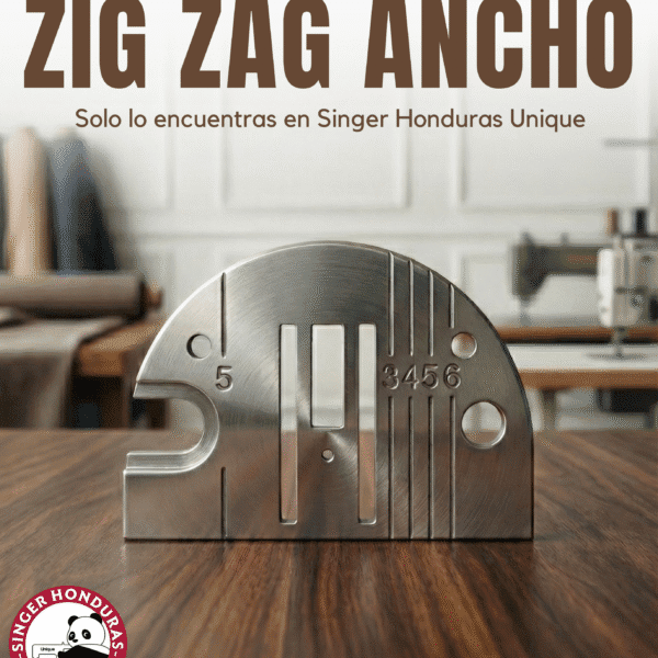 PLACA MEDIALUNA DE AGUJA ZIG ZAG ANCHO