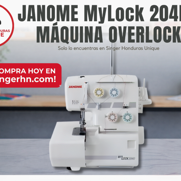JANOME MyLock 204D – Máquina Overlock Doméstica de 3 y 4 Hilos