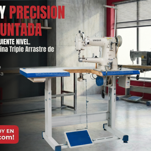 UNIQUE UN335A - Máquina triple arrastre de codo industrial Unique