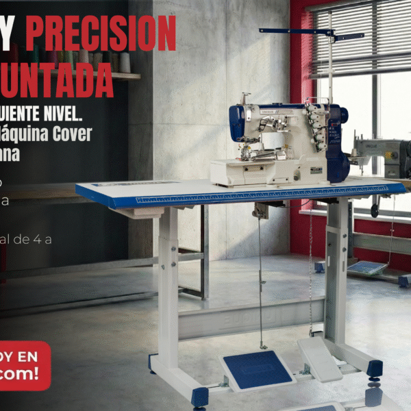 UNIQUE GK562E-02BB – Máquina Cover Industrial de Cama Plana