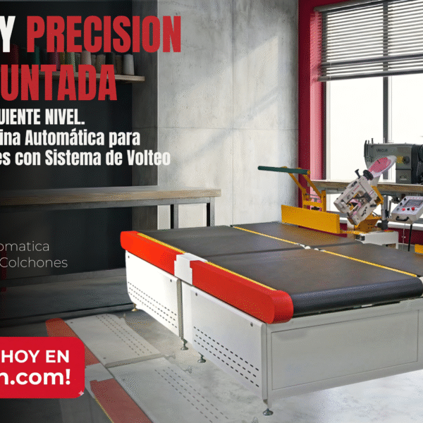 UNIQUE UN-FB5B – Máquina Automática para Ribeteado de Colchones con Sistema de Volteo