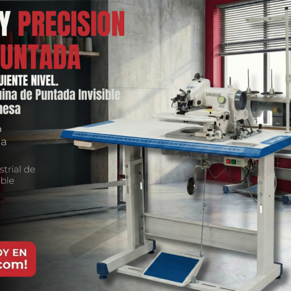 UNIQUE UN500-1 – Máquina de Puntada Invisible Industrial Tipo Sobremesa (Blind Stitch)
