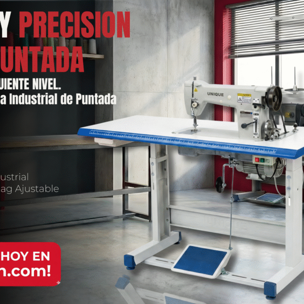UNIQUE UN652 – Máquina Industrial de Puntada Zigzag Ajustable