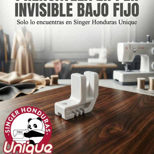 PRENSATELA DE ZIPPER INVISIBLE BAJO FIJO PLASTICO DOMESTICO