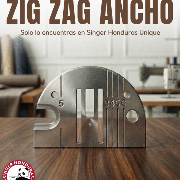 PLACA MEDIALUNA DE AGUJA ZIG ZAG ANCHO