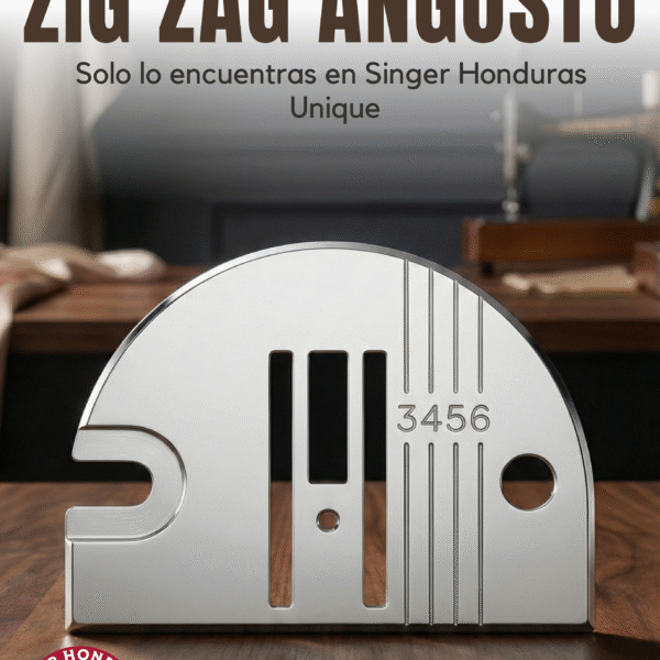 PLACA MEDIALUNA DE AGUJA ZIG ZAG ANGOSTA